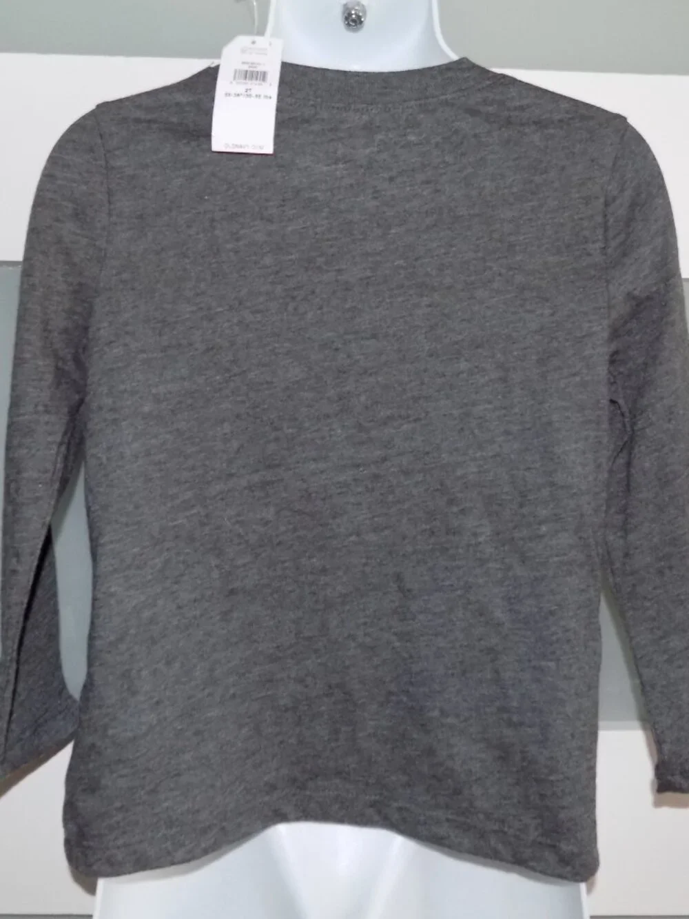 Old Navy “JOY TO THE WORLD !!’” Gray LS Shirt Size 2T Boy's NEW